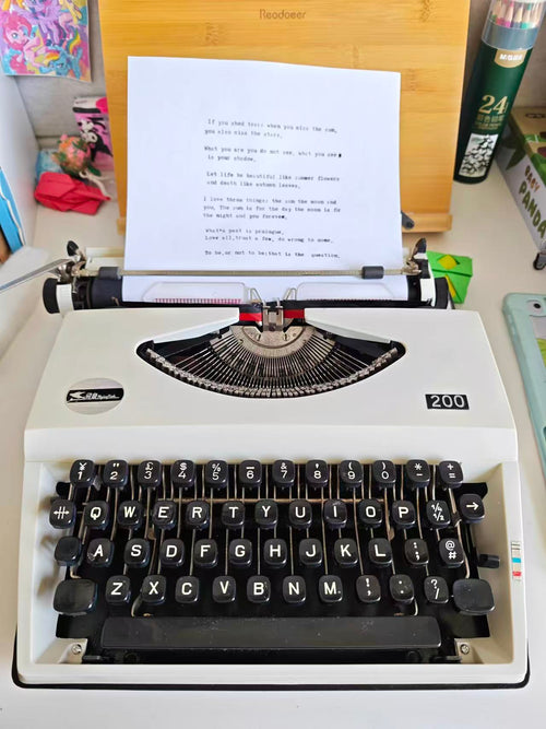 1980s Feiyu 200 Classic Manual Typewriter - Authentic Restored Collector's Piece - Heritage Keys Studio